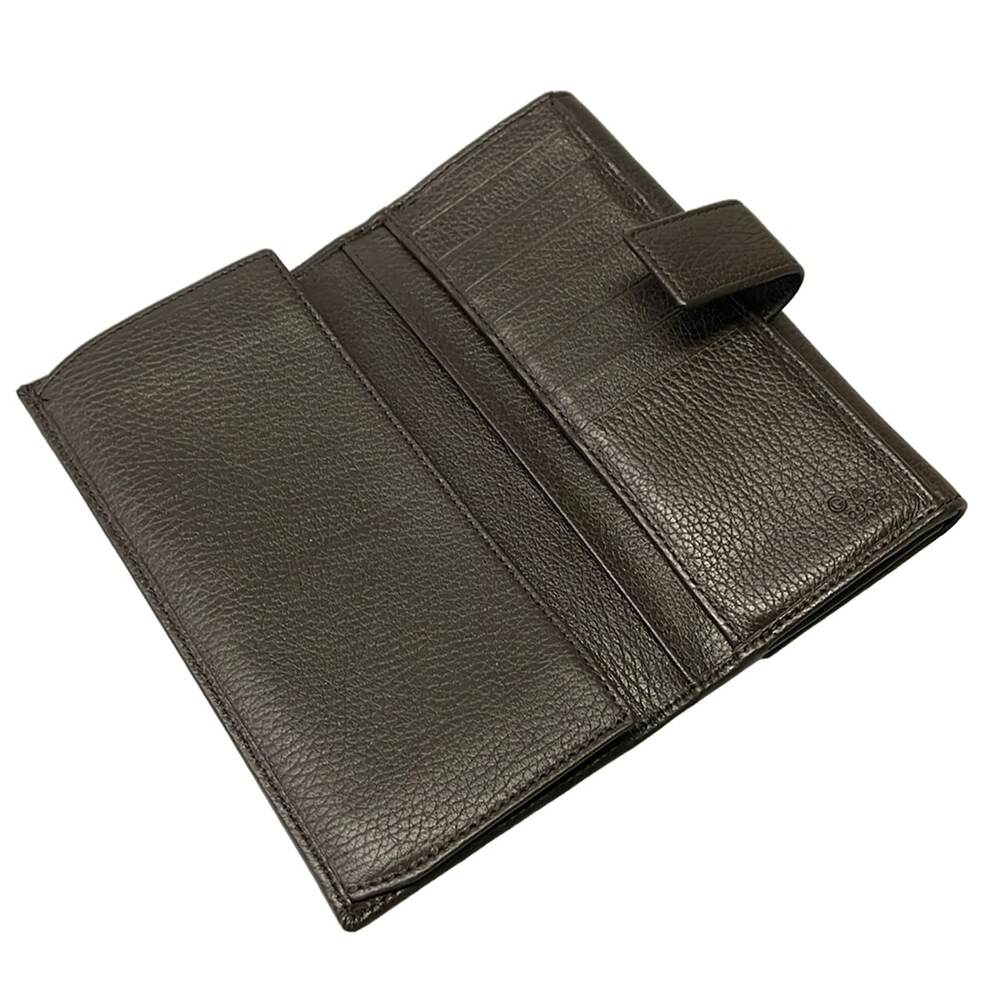 Gucci Blondy Long Wallet 278598 Dark Brown Beige Jacquard Leather - Picture 3 of 8